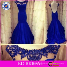 ED-YH2354 New Collection Sexy Low Back Beaded Cap Sleeve Evening Gowns